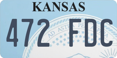 KS license plate 472FDC