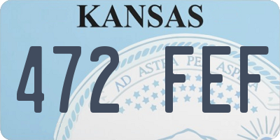 KS license plate 472FEF