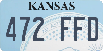 KS license plate 472FFD