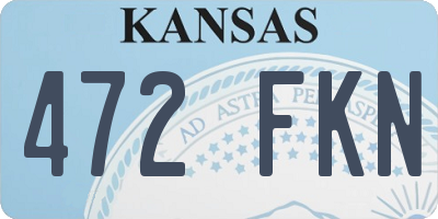 KS license plate 472FKN