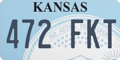 KS license plate 472FKT