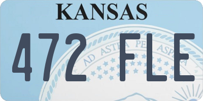 KS license plate 472FLE