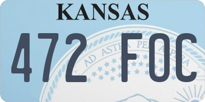 KS license plate 472FOC