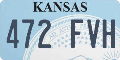 KS license plate 472FVH