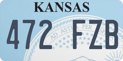 KS license plate 472FZB