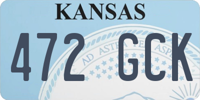 KS license plate 472GCK