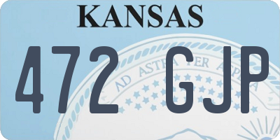 KS license plate 472GJP