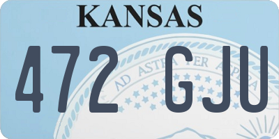 KS license plate 472GJU