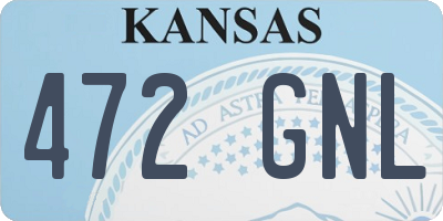 KS license plate 472GNL