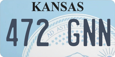 KS license plate 472GNN