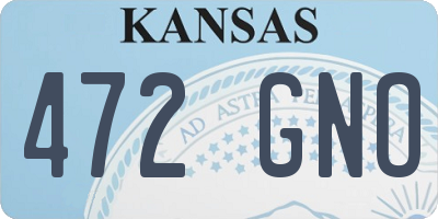 KS license plate 472GNO