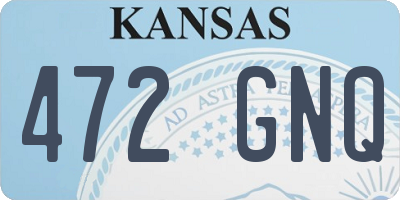KS license plate 472GNQ