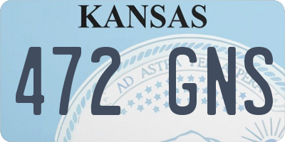 KS license plate 472GNS