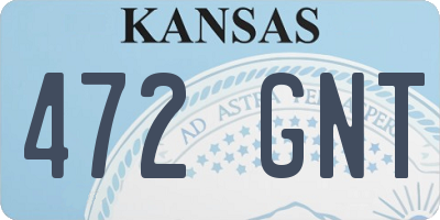 KS license plate 472GNT