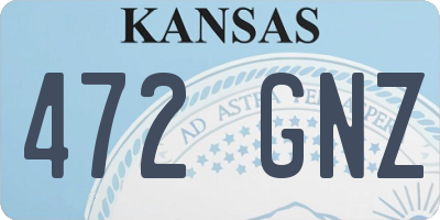 KS license plate 472GNZ