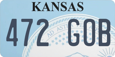 KS license plate 472GOB