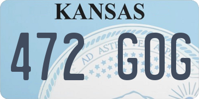 KS license plate 472GOG