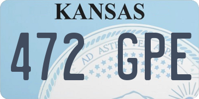 KS license plate 472GPE
