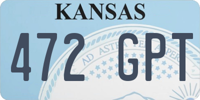 KS license plate 472GPT