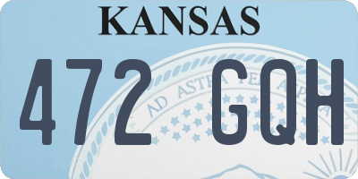 KS license plate 472GQH