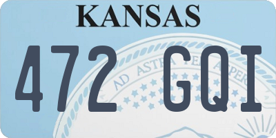 KS license plate 472GQI