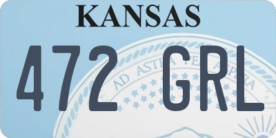 KS license plate 472GRL