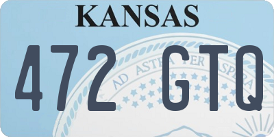 KS license plate 472GTQ