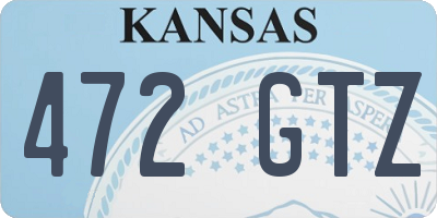 KS license plate 472GTZ