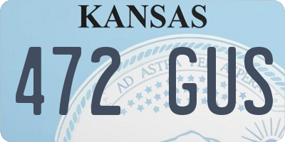 KS license plate 472GUS