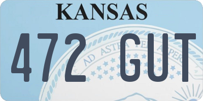 KS license plate 472GUT