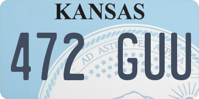 KS license plate 472GUU