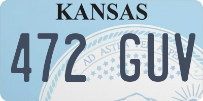 KS license plate 472GUV