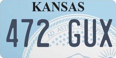 KS license plate 472GUX