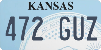 KS license plate 472GUZ