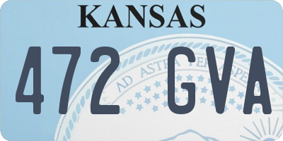 KS license plate 472GVA