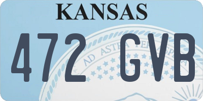 KS license plate 472GVB