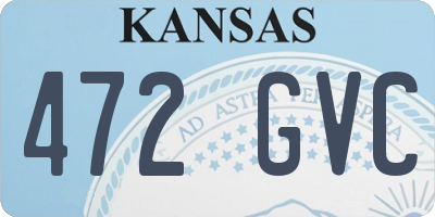KS license plate 472GVC