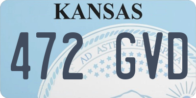 KS license plate 472GVD