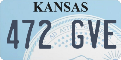 KS license plate 472GVE