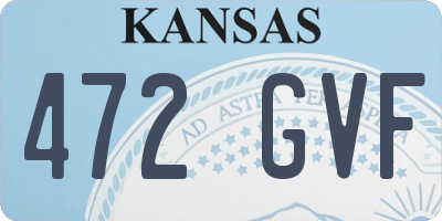 KS license plate 472GVF