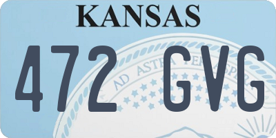 KS license plate 472GVG