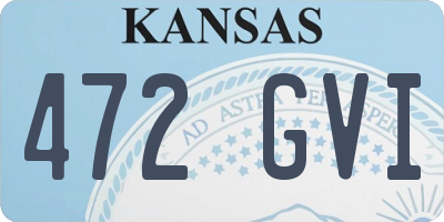 KS license plate 472GVI