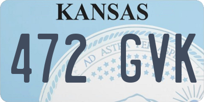 KS license plate 472GVK