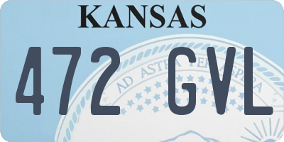 KS license plate 472GVL