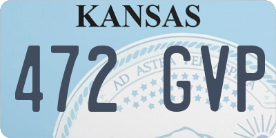 KS license plate 472GVP