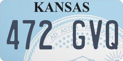 KS license plate 472GVQ