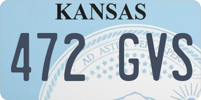 KS license plate 472GVS