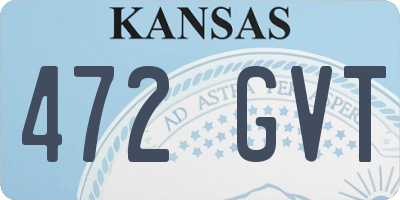 KS license plate 472GVT