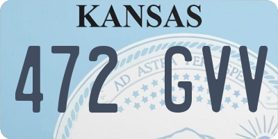 KS license plate 472GVV