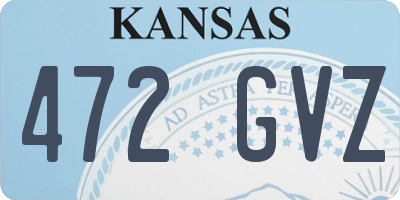 KS license plate 472GVZ